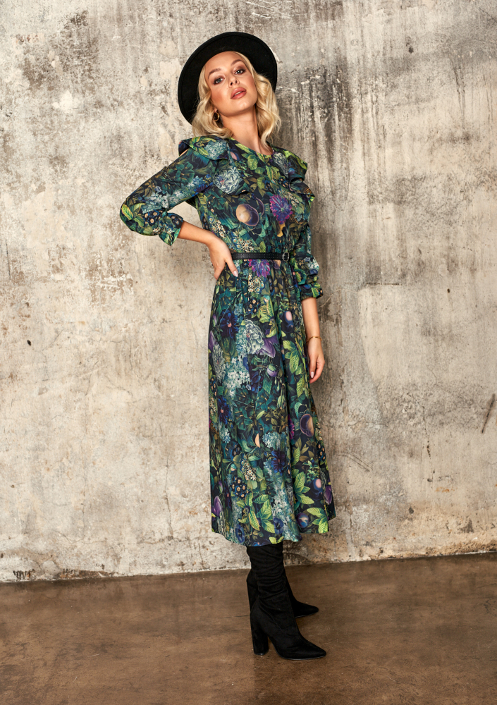 Sukienka midi Green garden