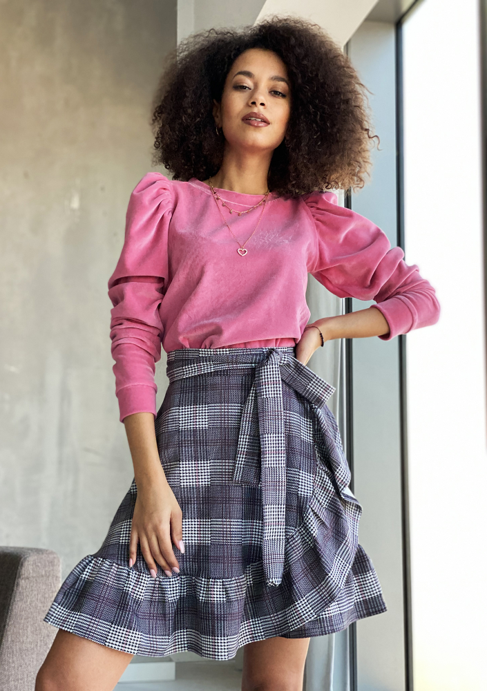 Spódniczka z wiązanymi troczkami Zielona