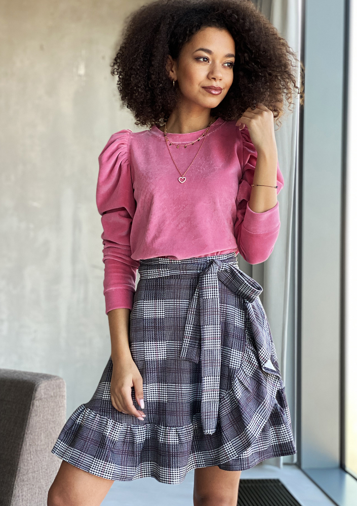 Spódniczka z wiązanymi troczkami Zielona