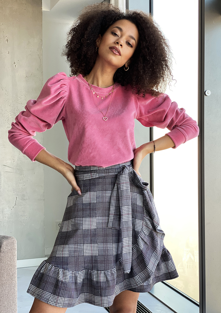 Spódniczka z wiązanymi troczkami Zielona