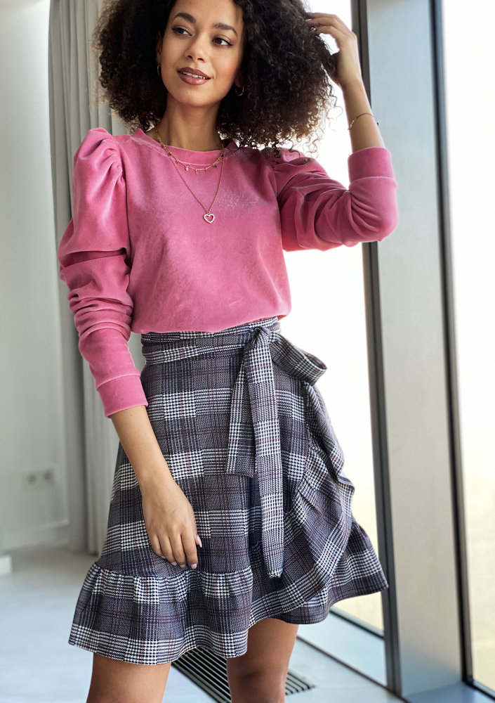 Spódniczka z wiązanymi troczkami Zielona