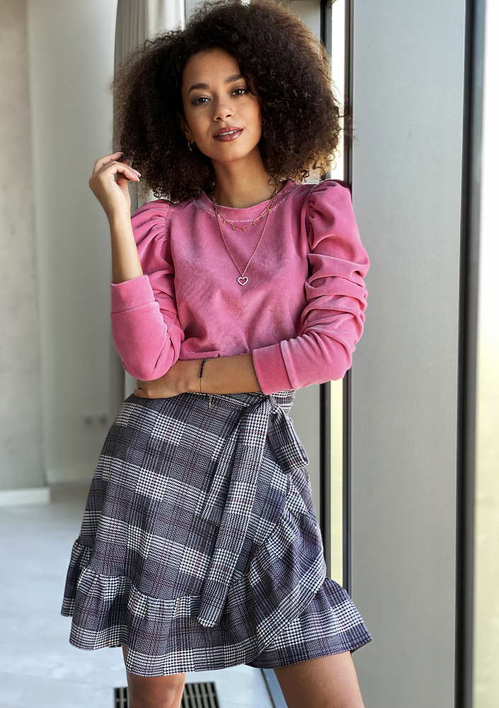 Spódniczka z wiązanymi troczkami Zielona