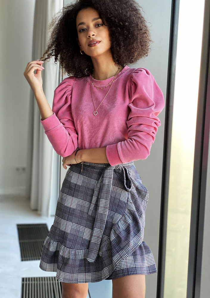 Spódniczka z wiązanymi troczkami Zielona