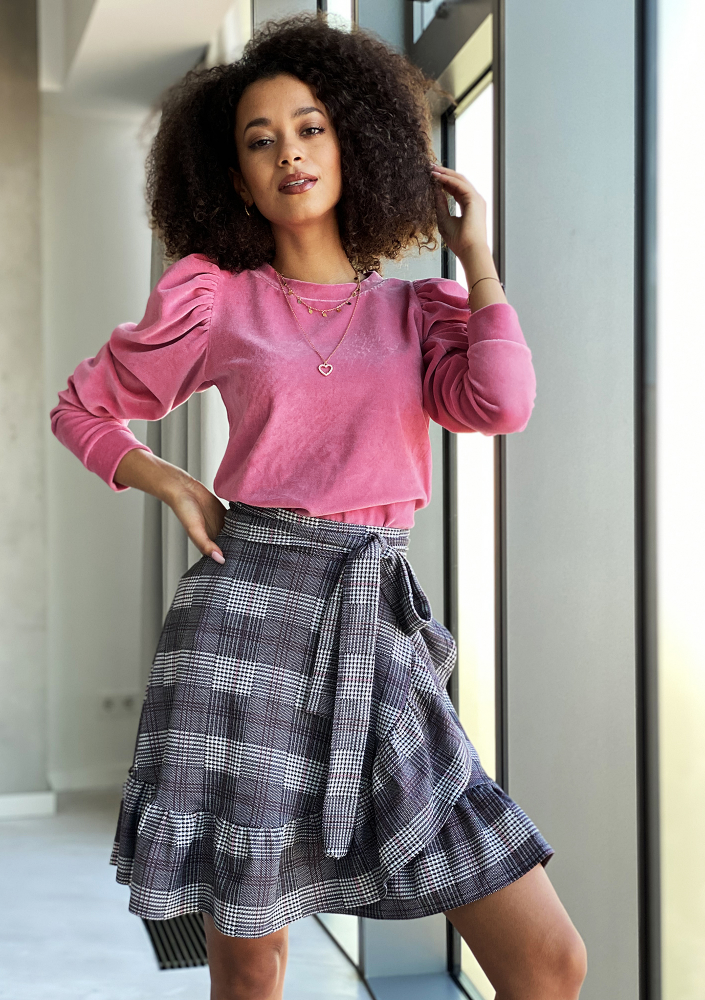 Spódniczka z wiązanymi troczkami Zielona