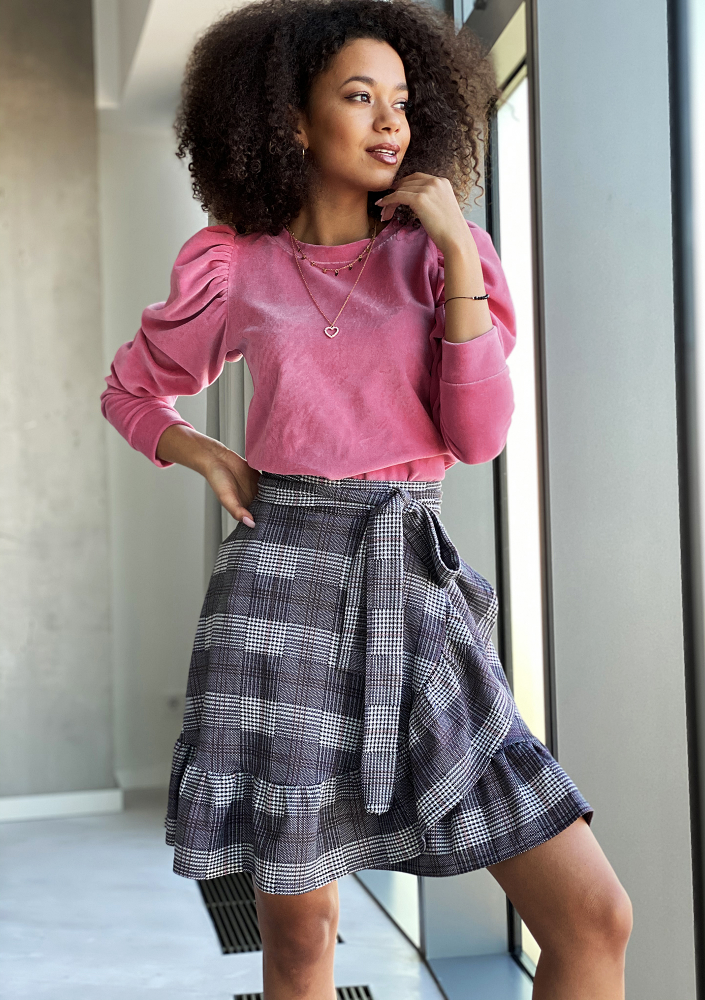 Spódniczka z wiązanymi troczkami Zielona