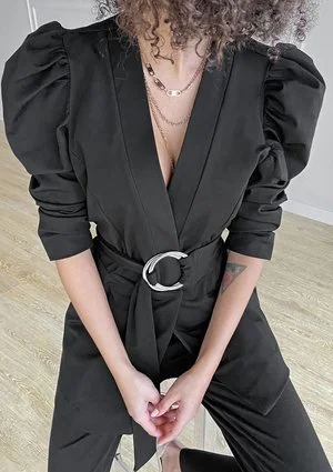 Marynarka z bufką Czarna