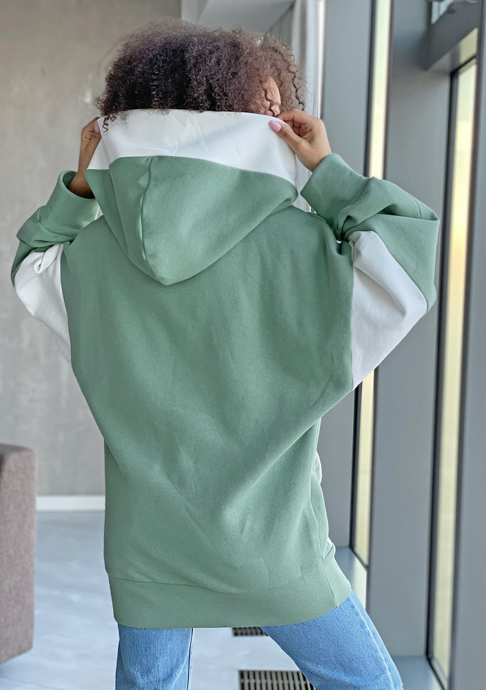 Oversizowa bluza z kapturem Miętowa ILM