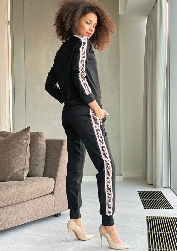 Bluza z lampasem logo Czarna