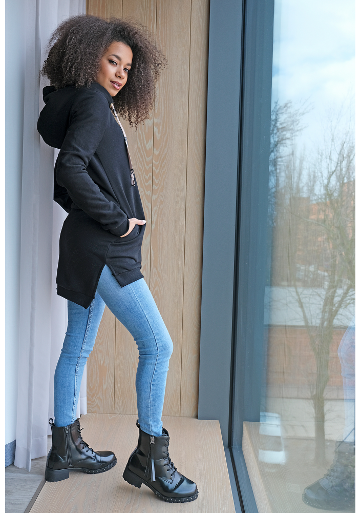 Bawełniana tunika  z kapturem MSQ