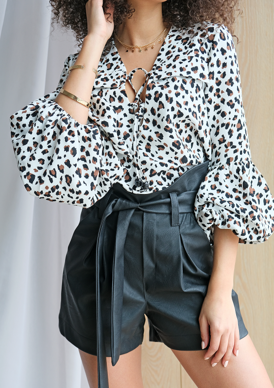 Koszula white Leopard