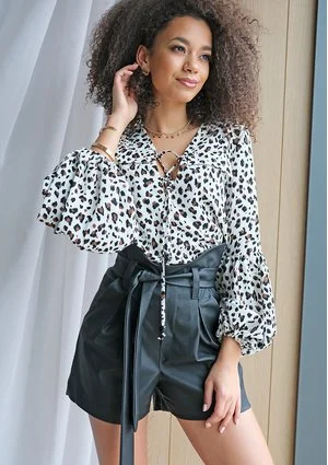 Koszula white Leopard