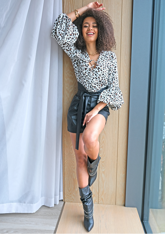 Koszula white Leopard