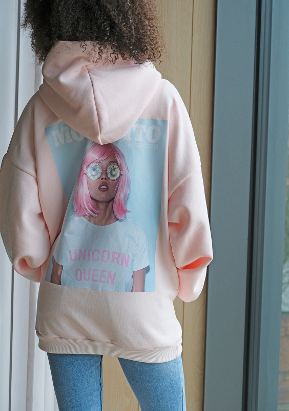 Bluza z kapturem Unicorn Queen Różowa