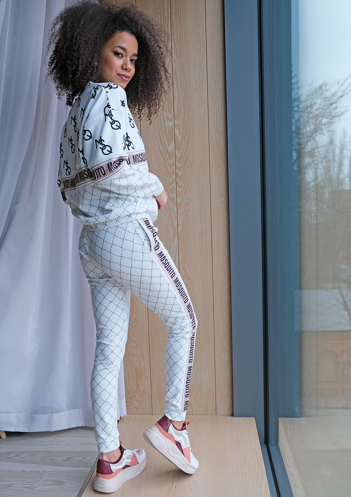 Bluza ze wstawką logo brand Biała