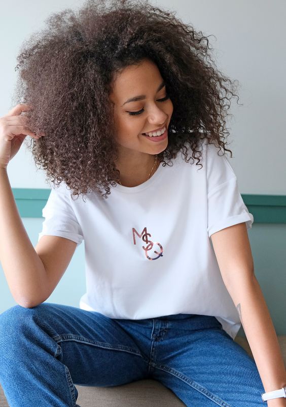 T-shirt " rose gold MSQ" Biały ILM