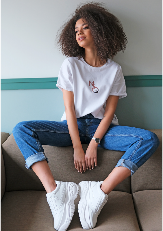 T-shirt " rose gold MSQ" Biały ILM