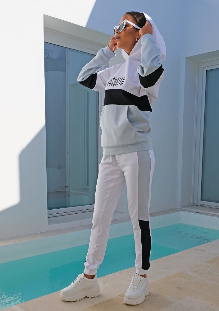 Spodnie ze wstawką pastel ILM Błękitne