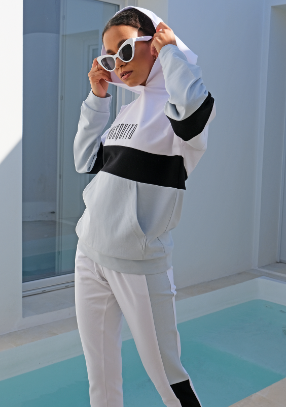 Bluza ze wstawka pastel ILM Błękitna