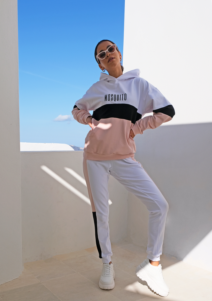 Bluza ze wstawką pastel ILM pudrowa