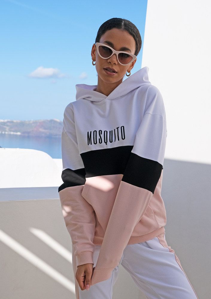 Bluza ze wstawką pastel ILM pudrowa