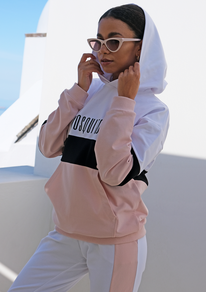 Bluza ze wstawką pastel ILM pudrowa