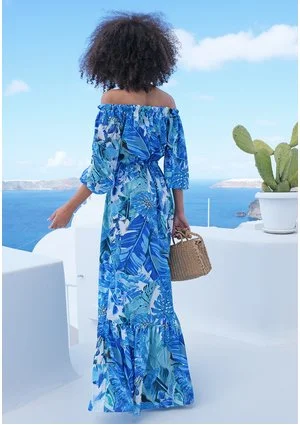 Sukienka maxi w stylu hiszpańskim blue bananas