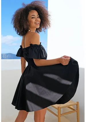 Sukienka z popeliny w stylu hiszpańskim Czarna