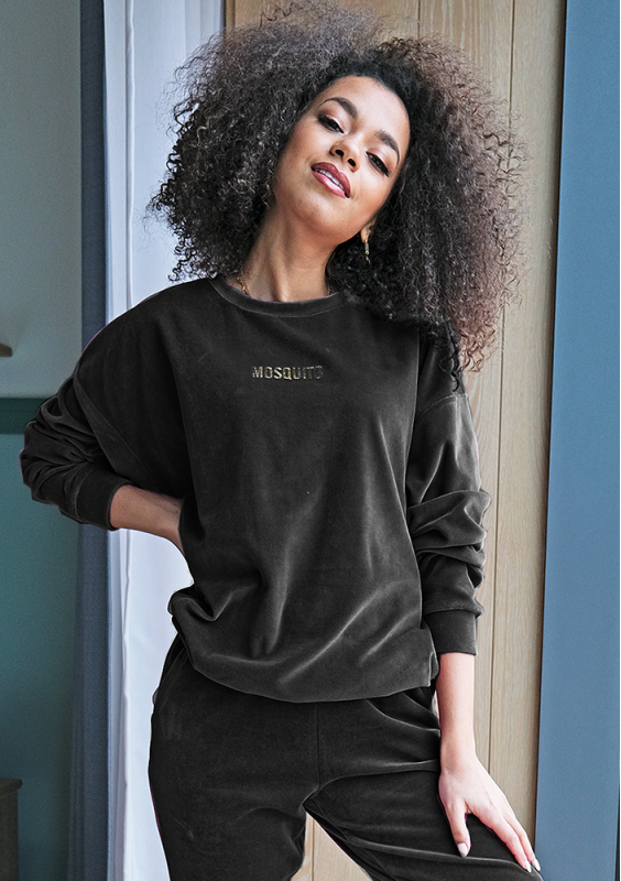 Bluza z weluru Czarna ILM