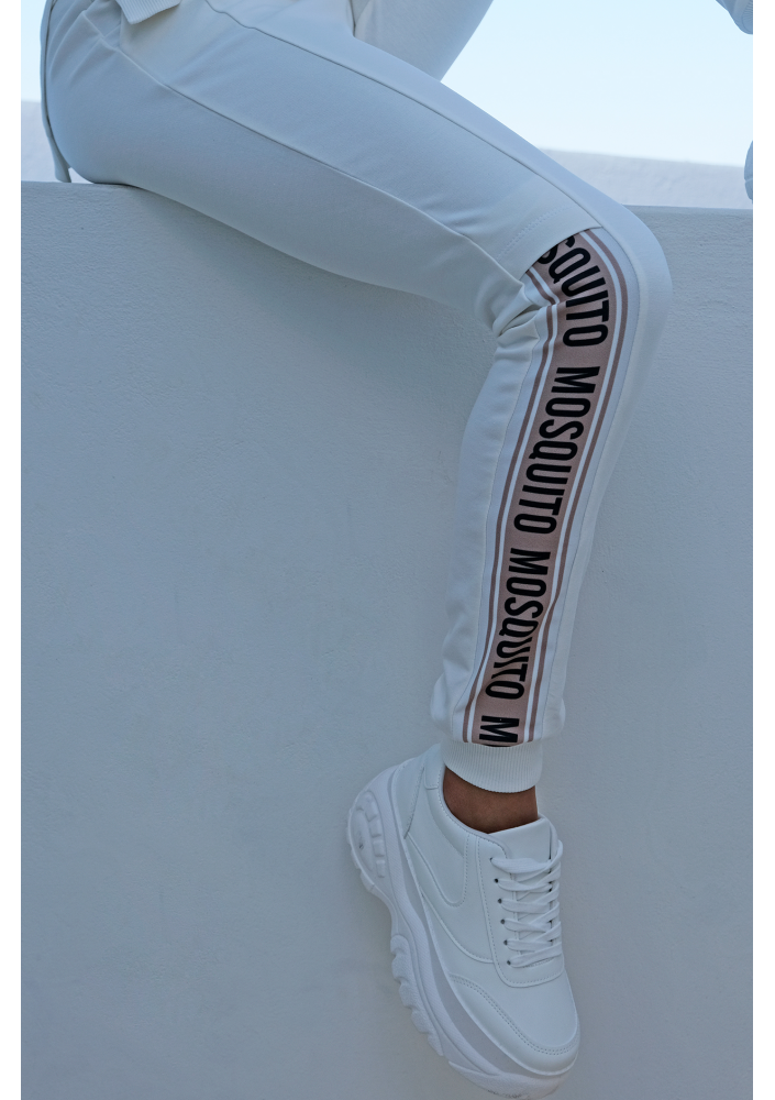 Kremowe spodnie z lampasem ILM