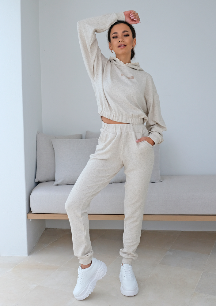 Bluza z dzianiny z lnem i koronką ILM