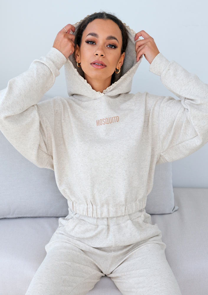 Bluza z dzianiny z lnem i koronką ILM