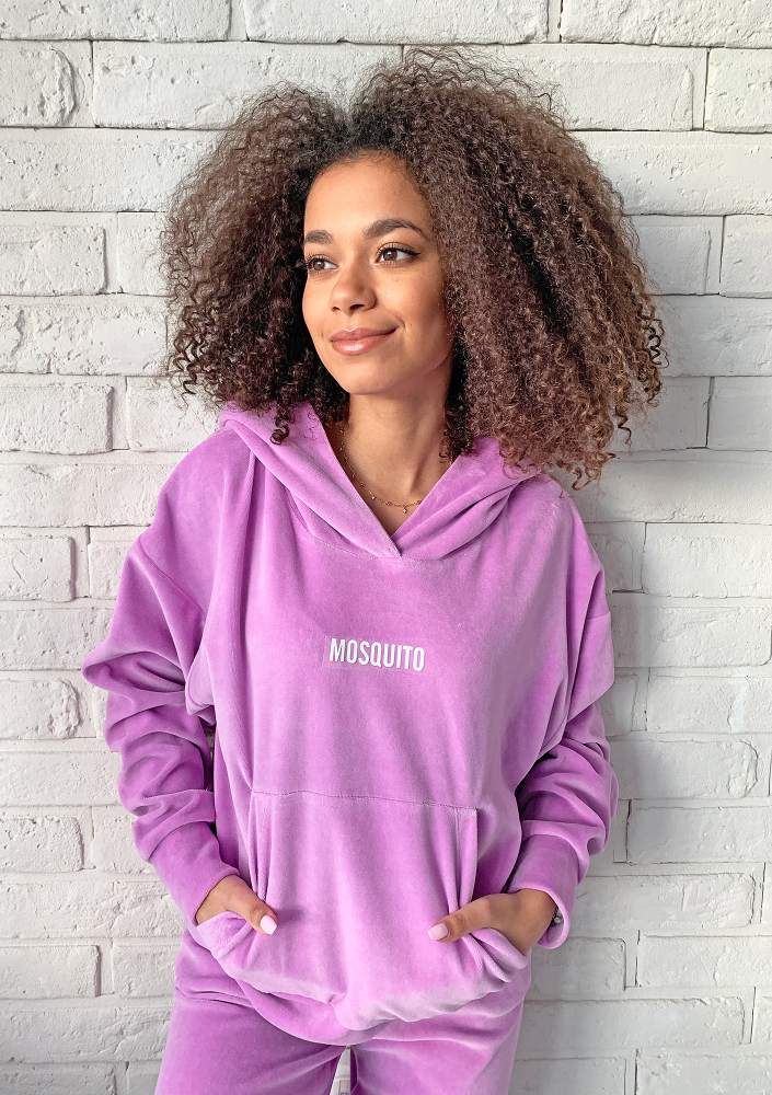 Bluza welur z kapturem 1 ILM