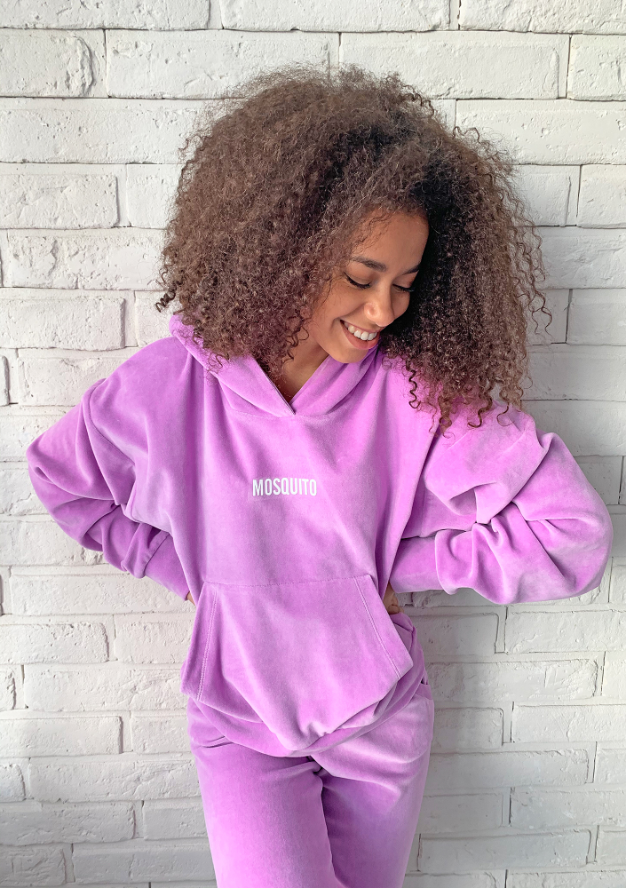 Bluza welur z kapturem 1 ILM