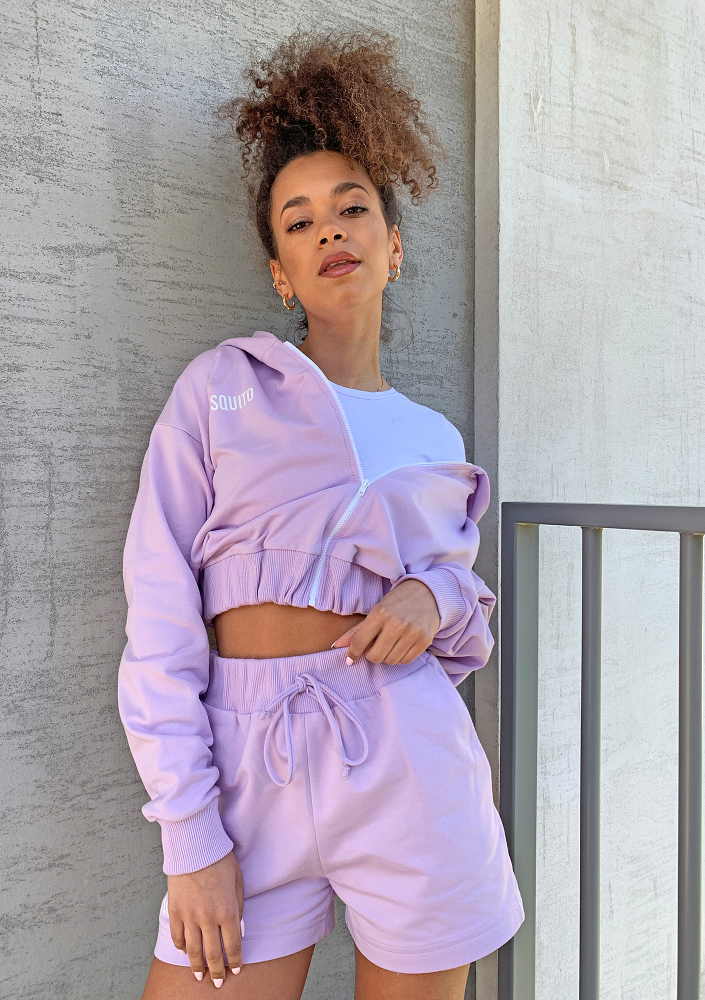 Szorty dresowe z bawełny Lila