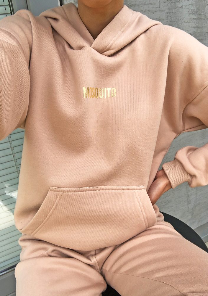 Bluza z kieszenią i kapturem Beżowa ILM