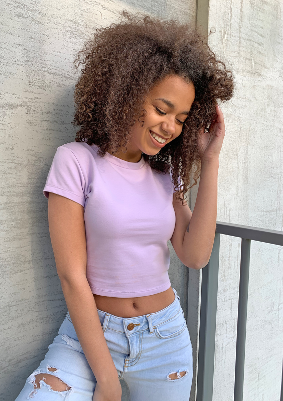 Krótki bawełniany top Lila ILM