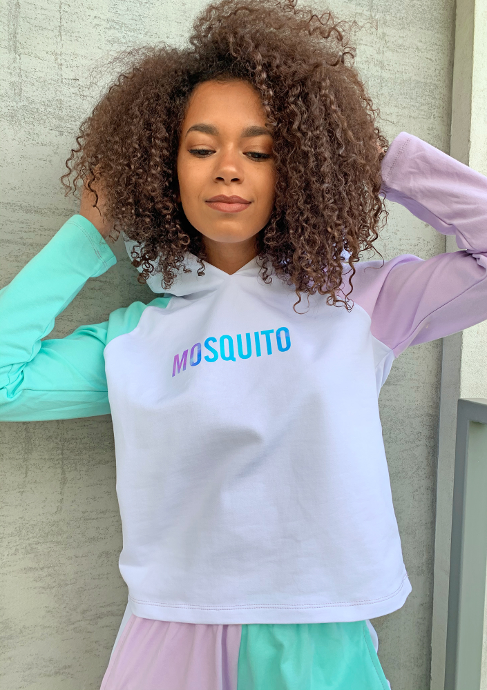 Bluza z łączonych kolorów Miętowa ILM