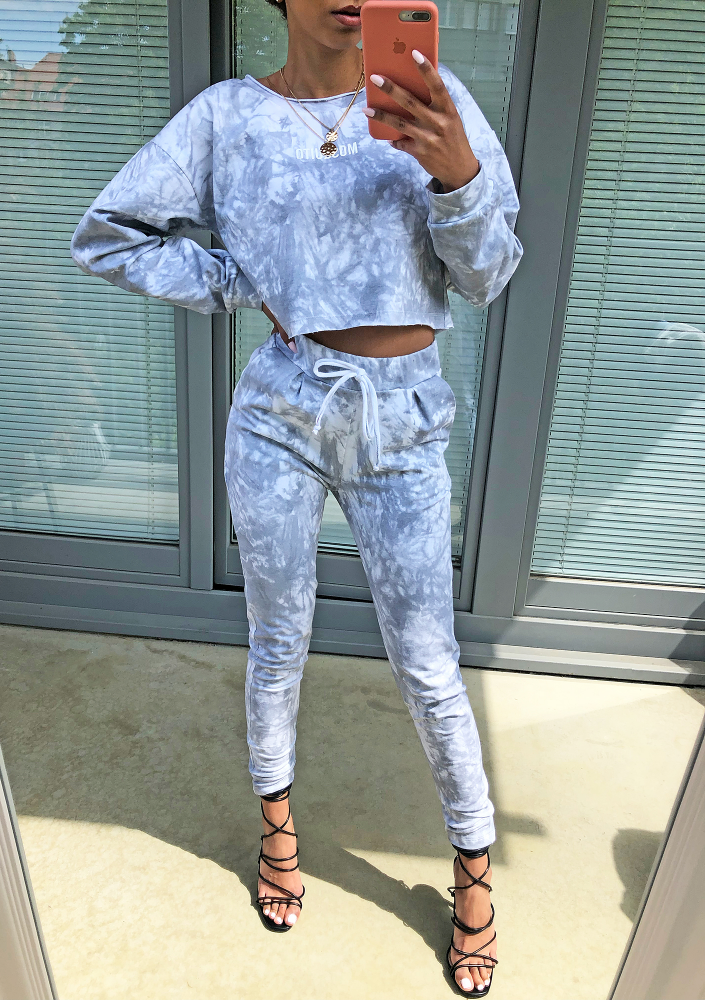 Spodnie z efektem sprania Szare ILM