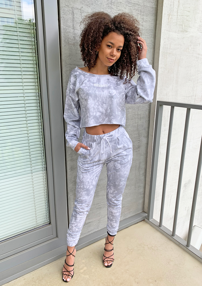 Bluza z efektem sprania Szara ILM