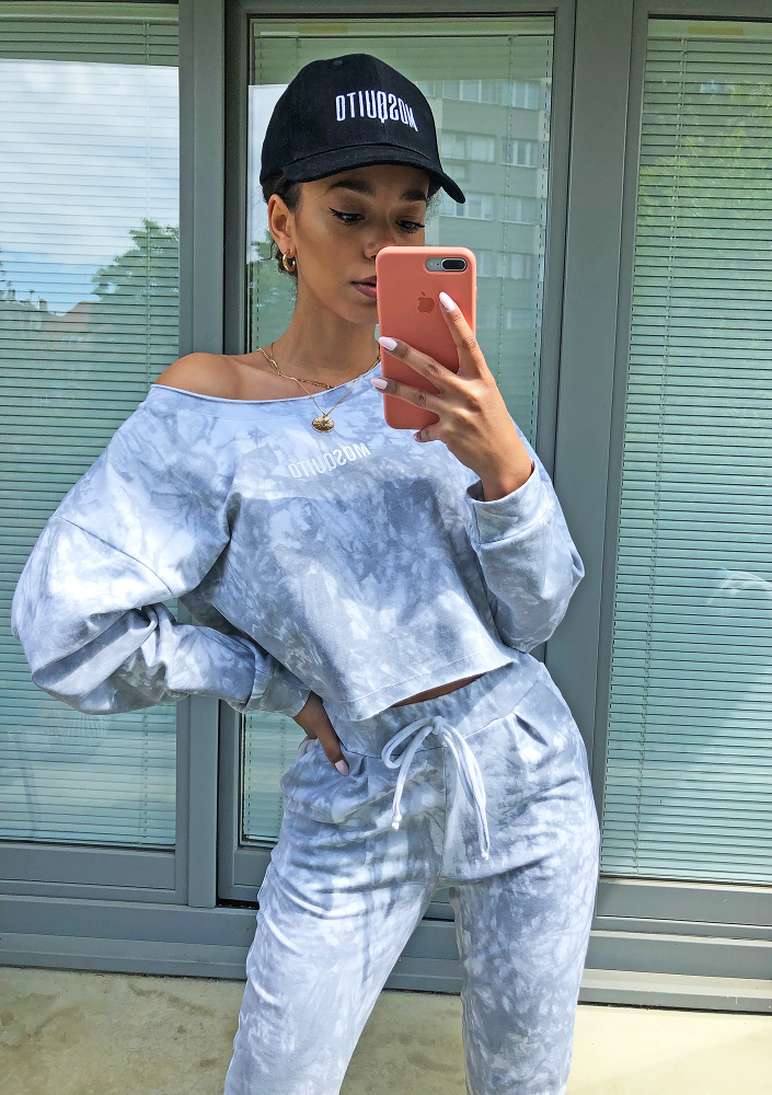 Bluza z efektem sprania Szara ILM