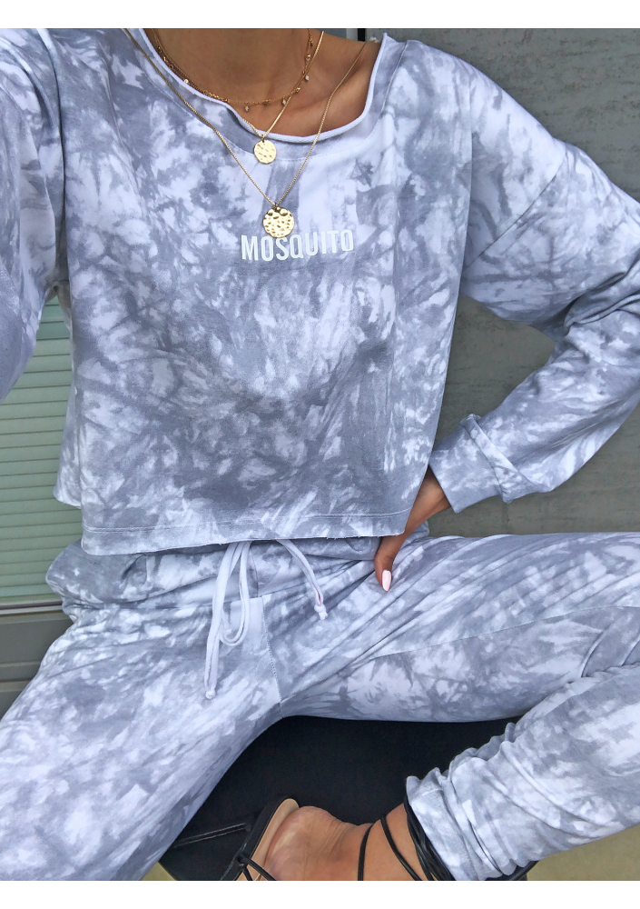 Bluza z efektem sprania Szara ILM