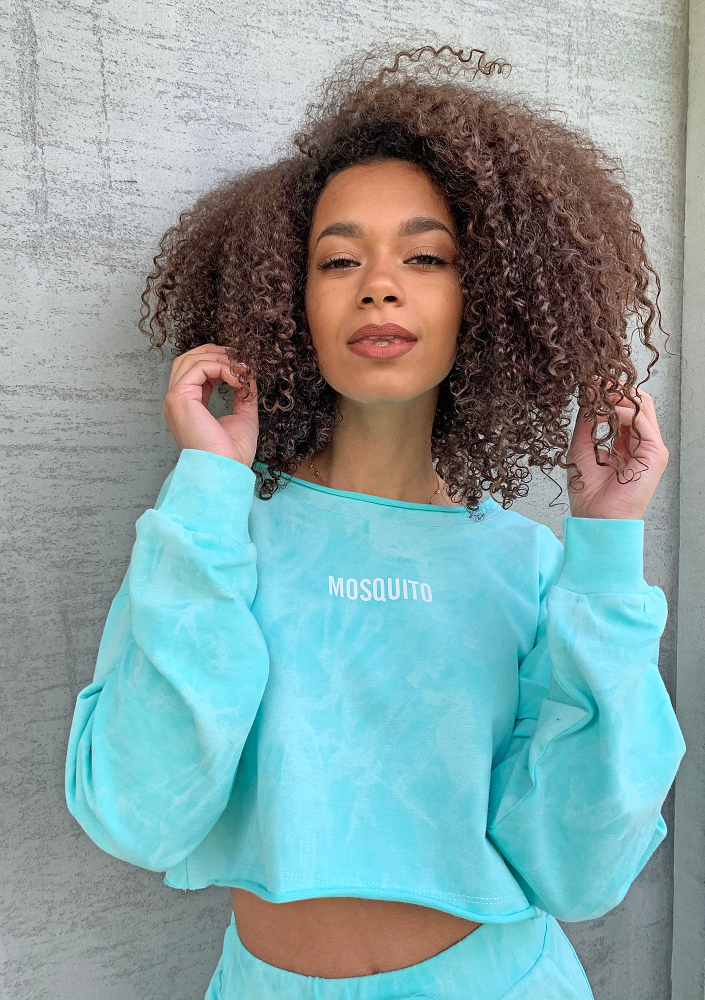 Bluza z efektem sprania Miętowa ILM