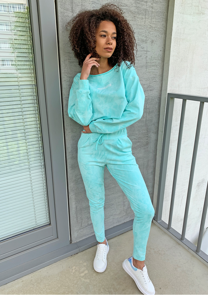 Bluza z efektem sprania Miętowa ILM