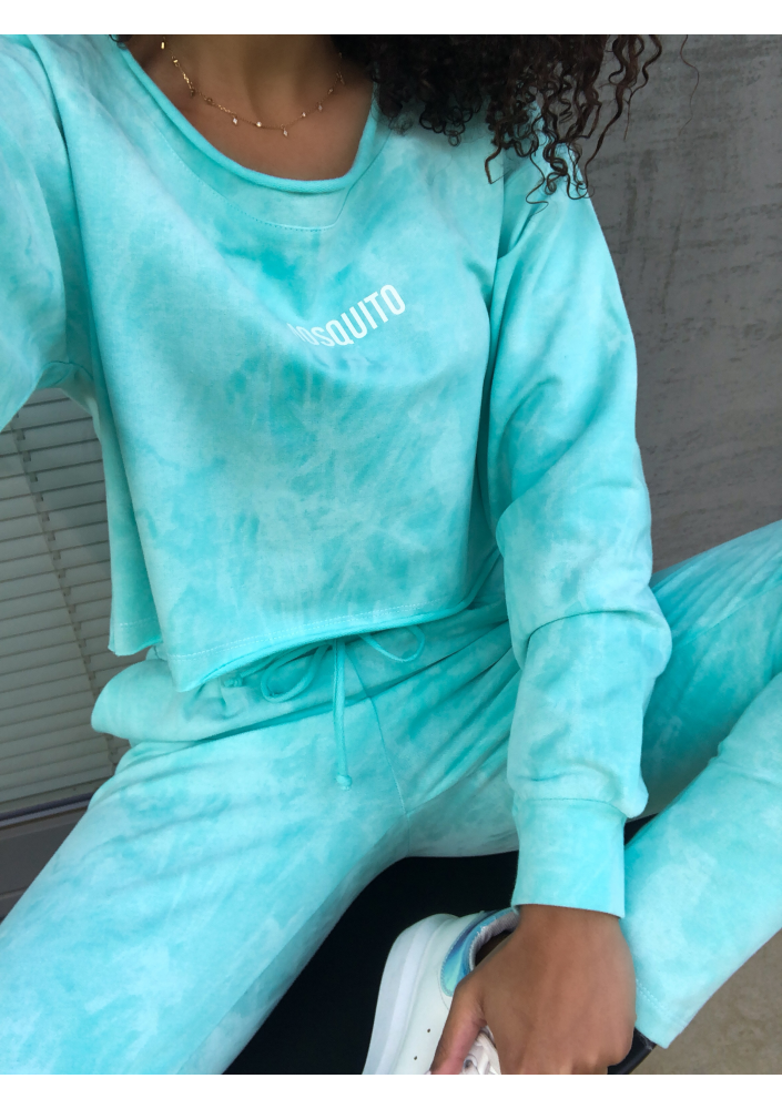 Bluza z efektem sprania Miętowa ILM