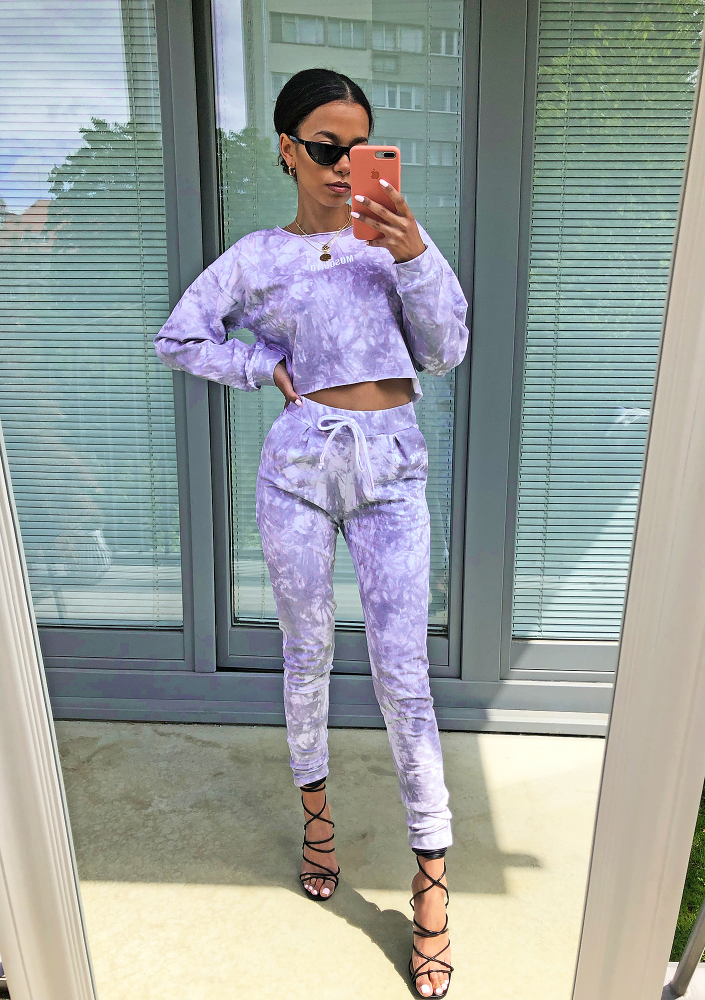 Spodnie z efektem sprania Lila