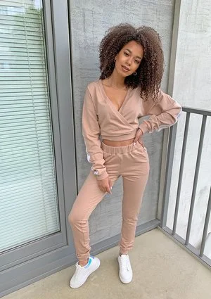 Kopertowa bluza z lampasem Warm Taupe ILM