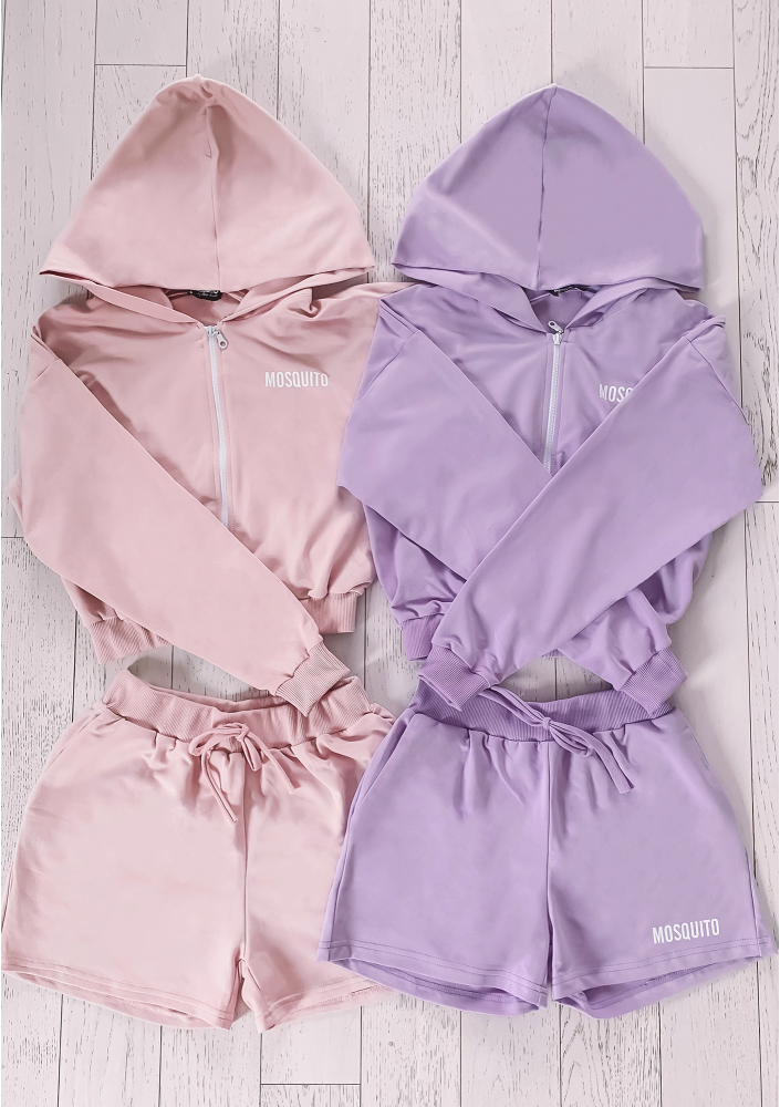 Bluza dresowa na zamek z kapturem Lila