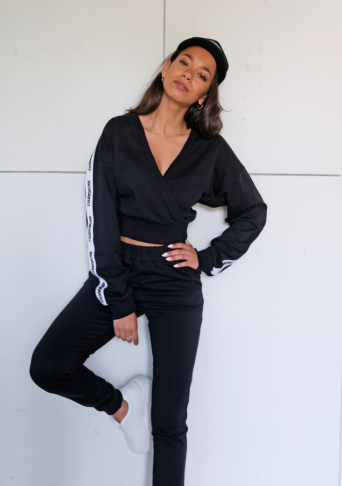 Kopertowa bluza z lampasem Czarna ILM