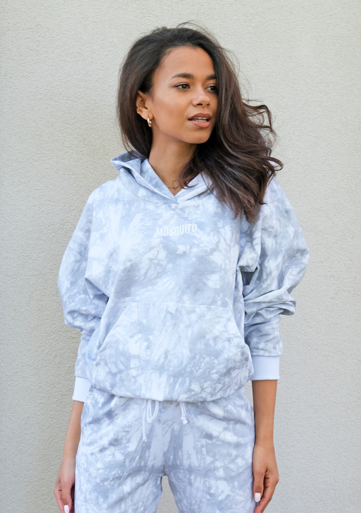 Bluza kangurka z efektem sprania Szara ILM