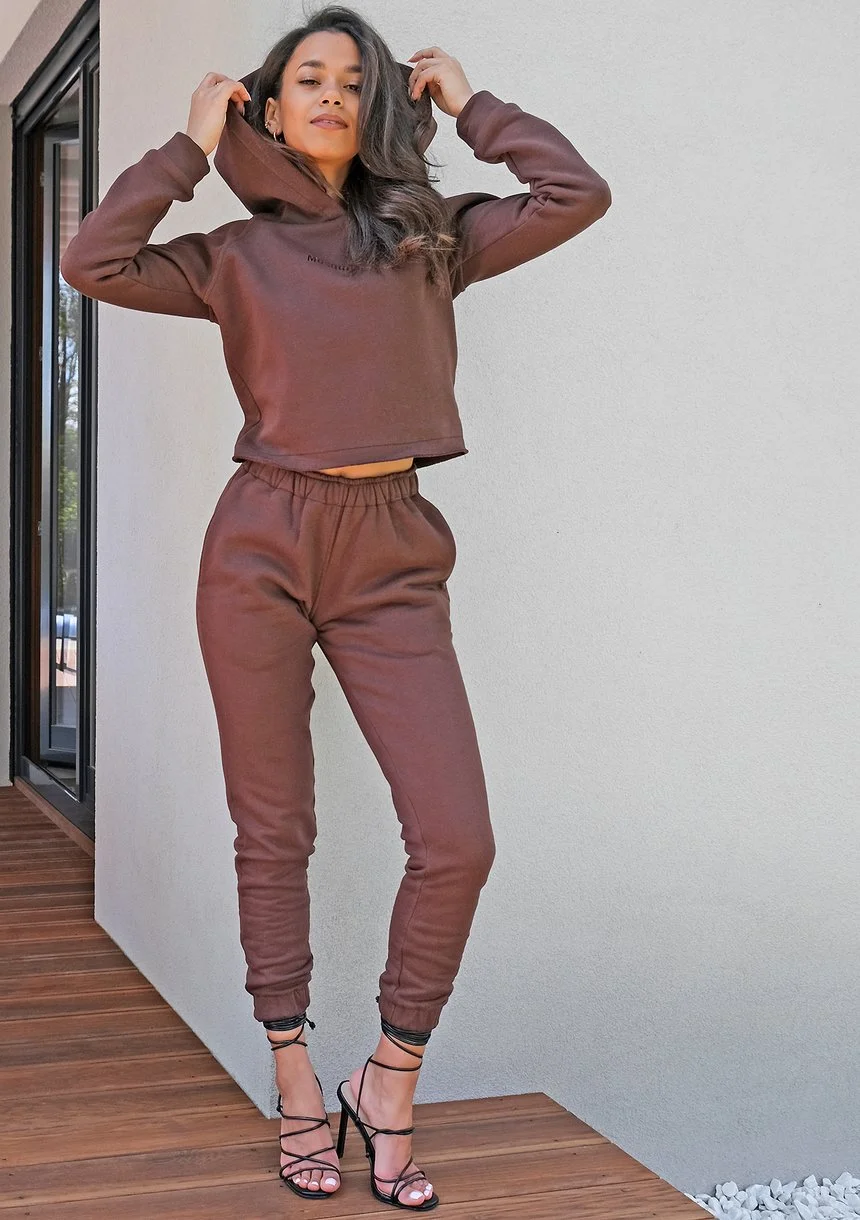 Bluza z kapturem w kolorze czekoladowym ILM